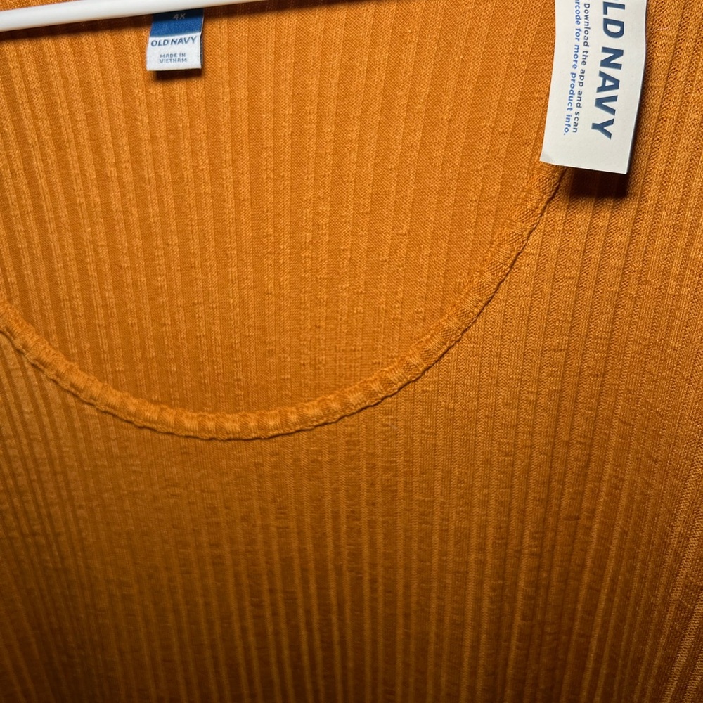 Old Navy Ribbed Orange Top - Picture 3 of 4
